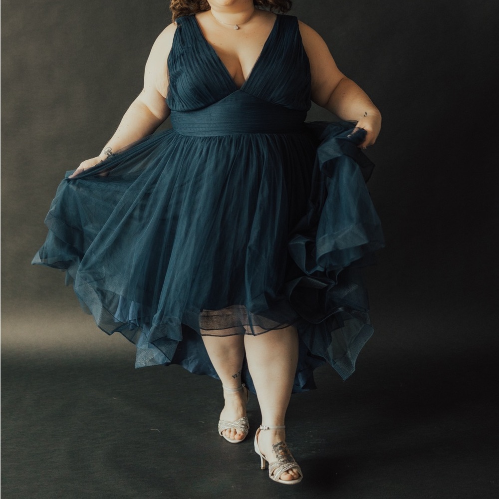 JJs House Navy High Low Dress